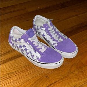 Vans Purple and White Sneakers